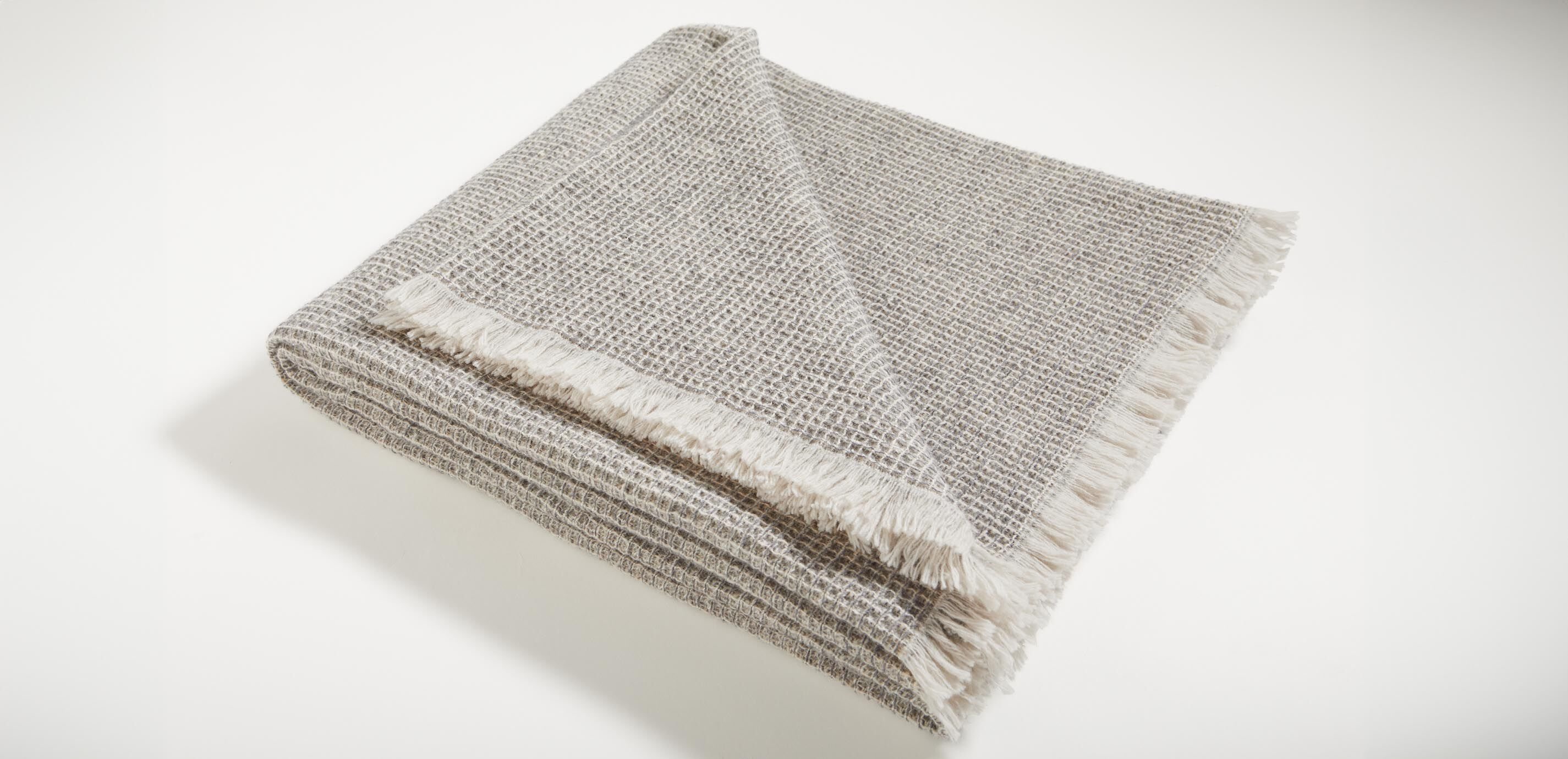 Rossi Waffle-Knit Wool Throw_1