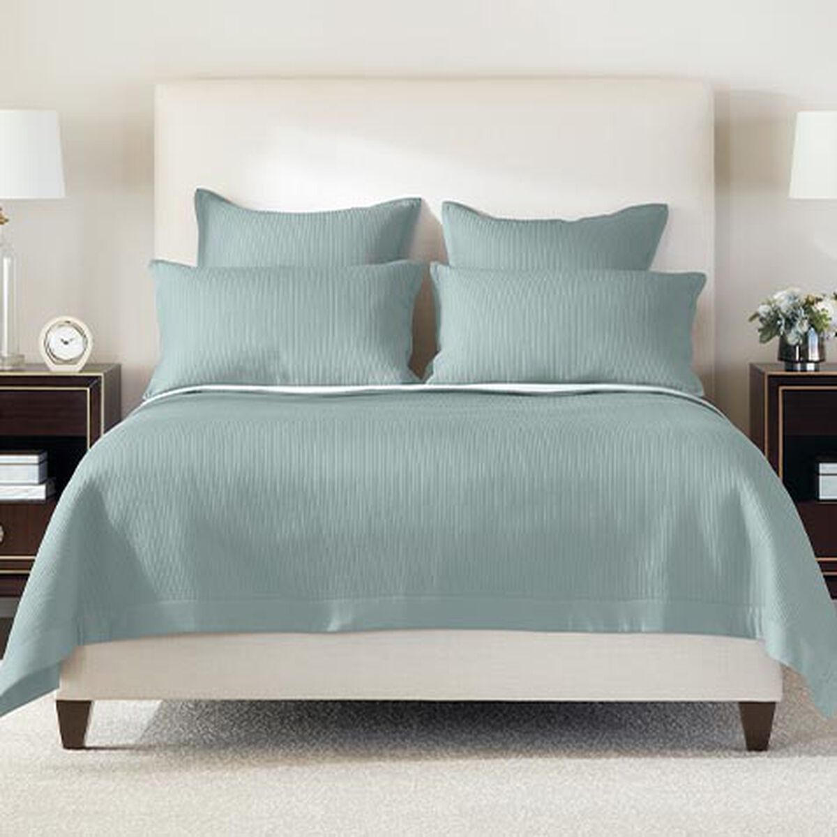 Silk-Blend Channel Quilt and Shams Set