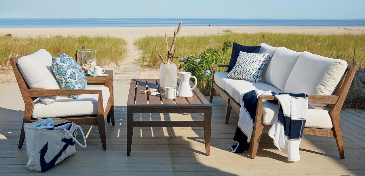 Collins Indigo Ikat Print Outdoor Throw Pillows Ethan Allen