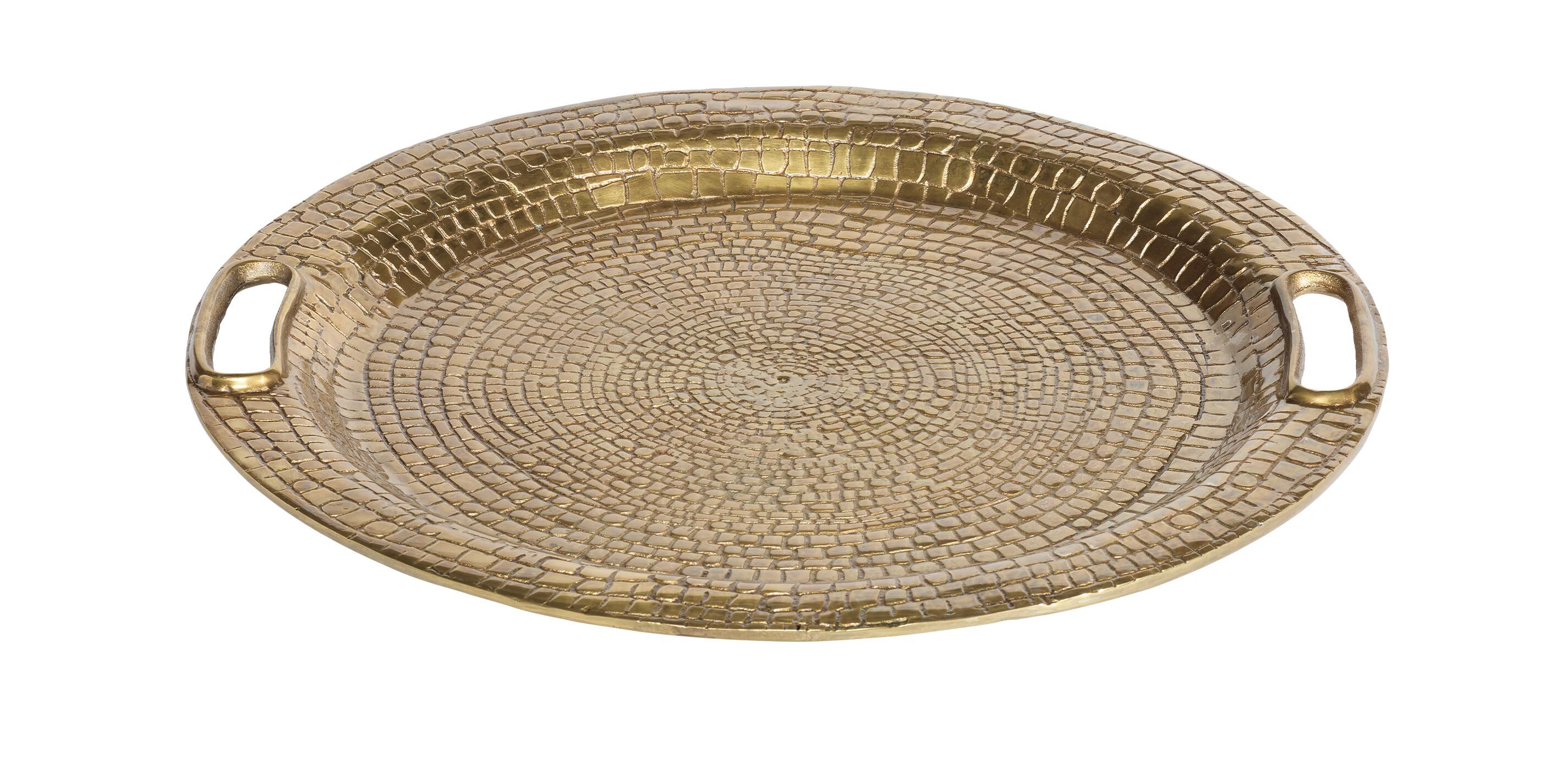 Croco Tray, Brass
