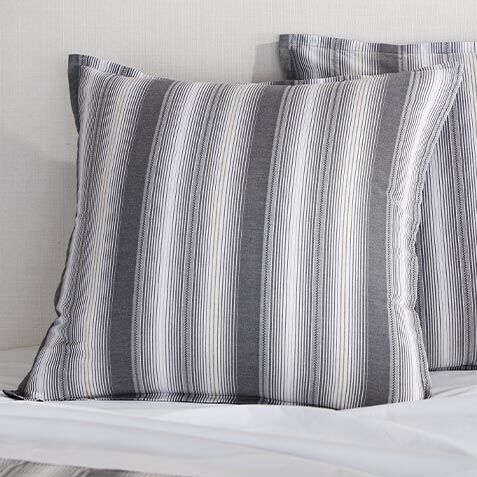 Black and White Stripe Euro Sham image 036252D