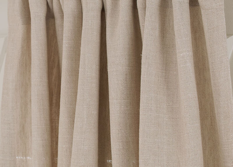 Natural Sayre Washed Linen Fabric Drapery Fabric Ethan Allen