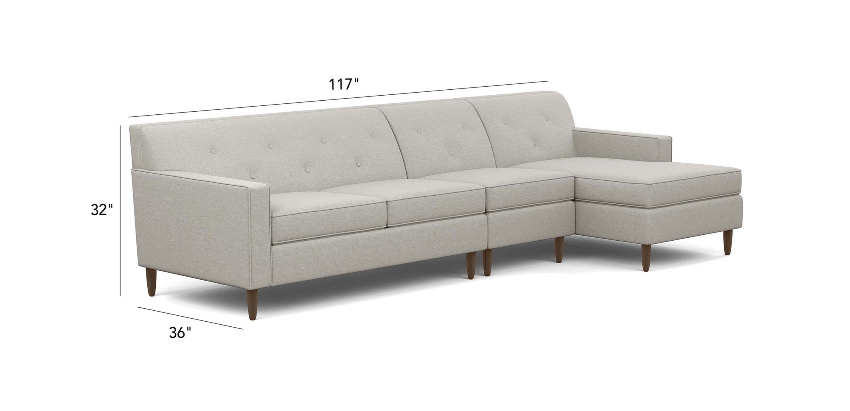 Ethan allen discount l shaped couch