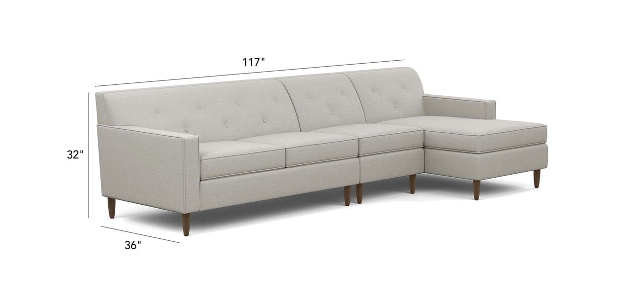 Marcus 3 Piece Sectional With Chaise
