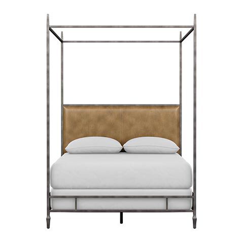 Lincoln Leather Upholstered Poster Bed image