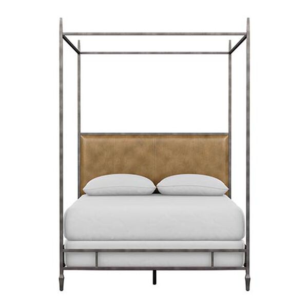 Lincoln Leather Upholstered Poster Bed