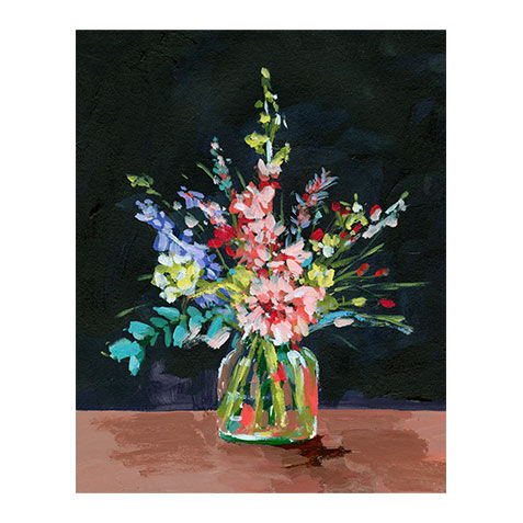 Bottle & Flowers II image