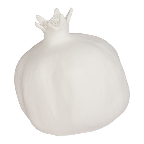 Matte White Pomegranate Sculpture image