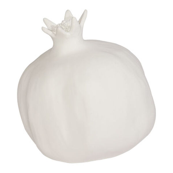 Matte White Pomegranate Sculpture