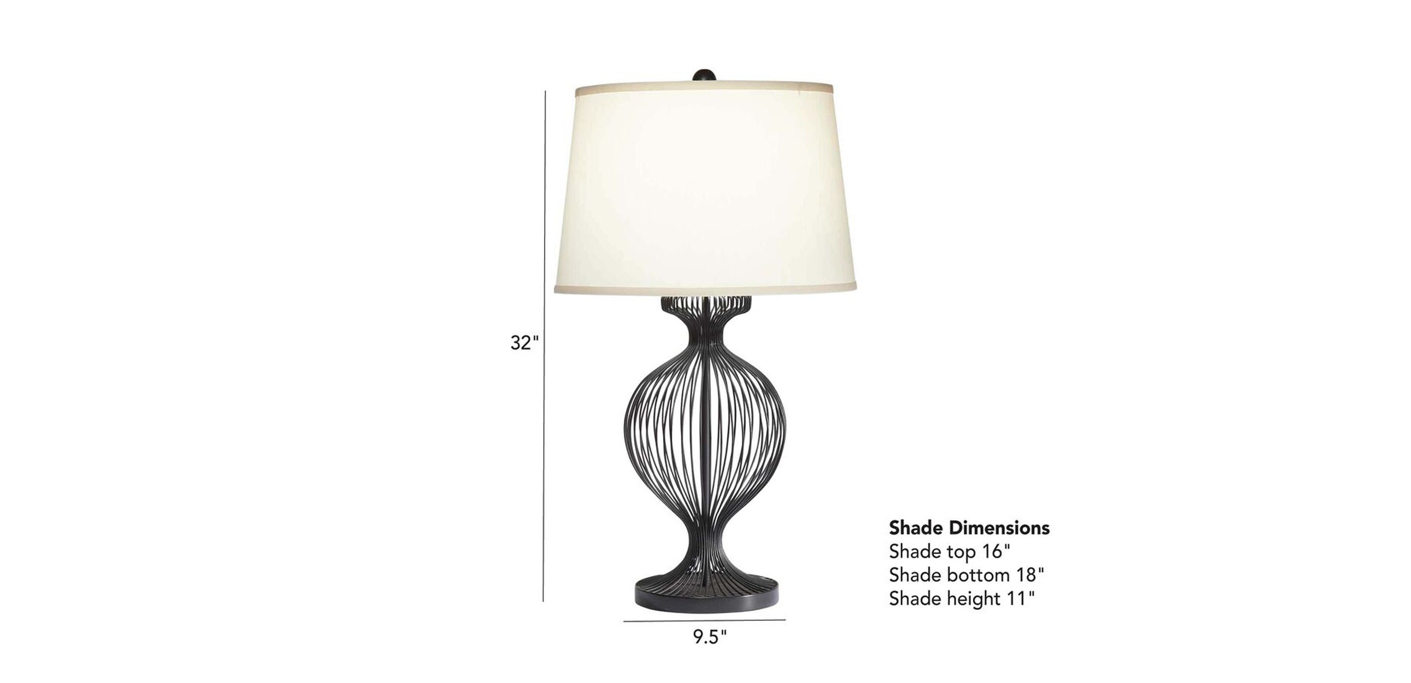 cage table lamps