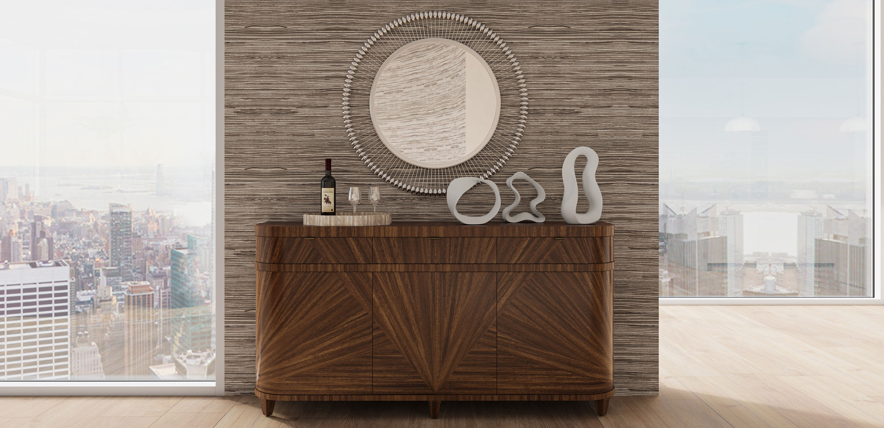 Silver Leaf Spindle Mirror_4