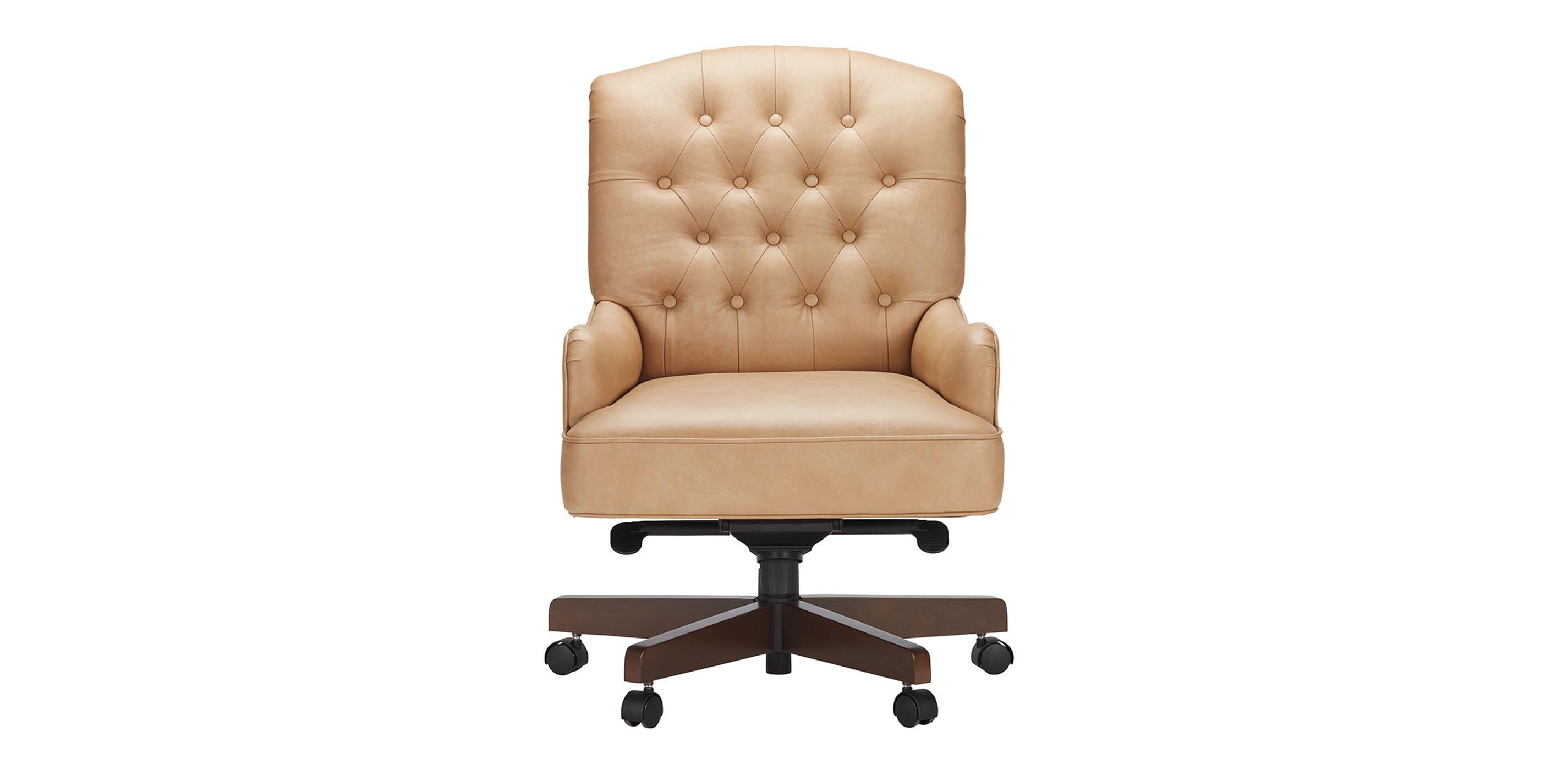 Ontario Leather Desk Chair | Tufted Leather Desk Chair | Ethan Allen