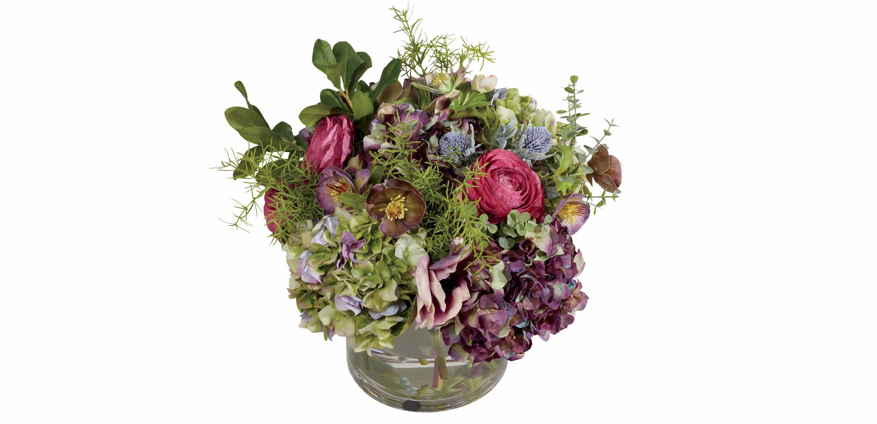 Hydrangea, Hellebore & Poppy Mix in Vase_1