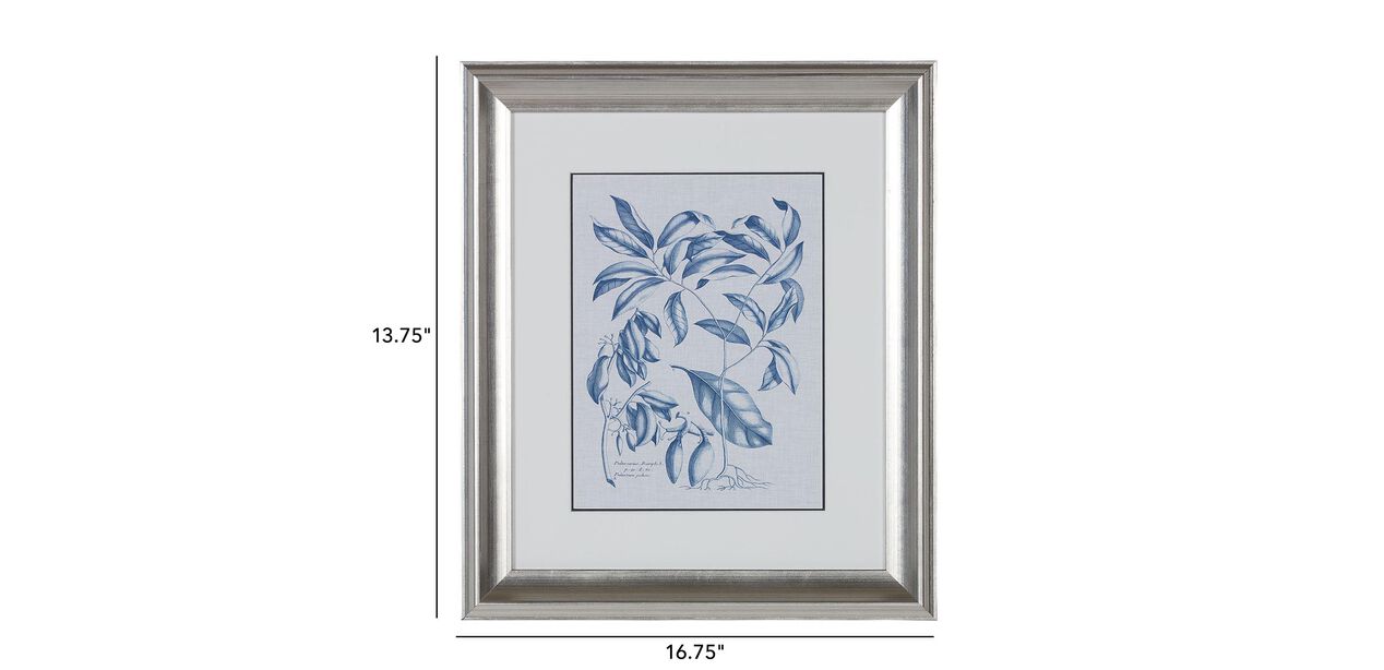 Navy & Linen Botanical Artwork | Botanical Print | Ethan Allen