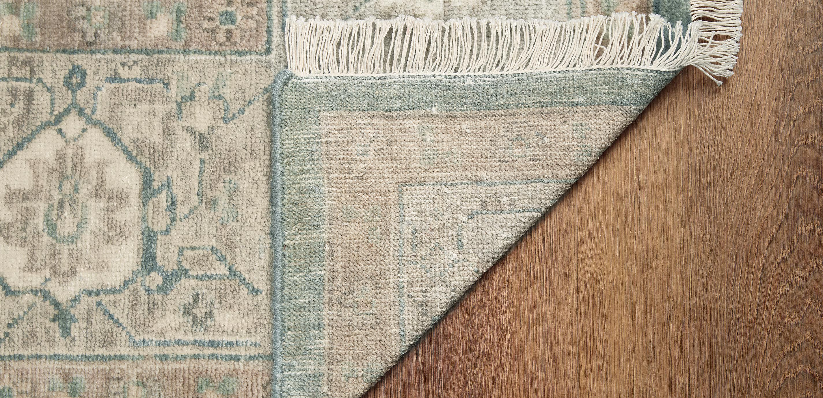 Mughal Mahal Sea Blue Floral Rug_8