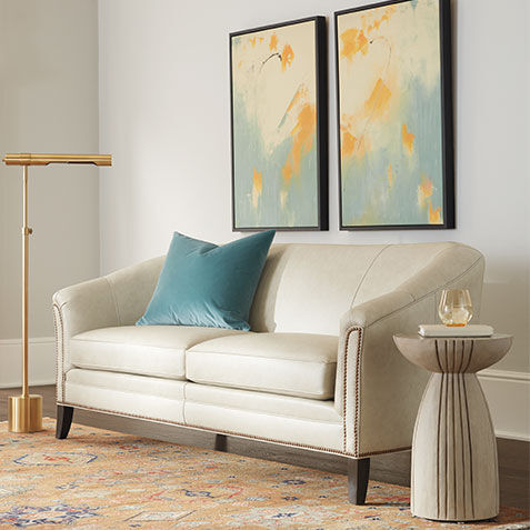 Nathalie Leather Barrel-Back Sofa Product Tile Hover Image nathaliesofalth