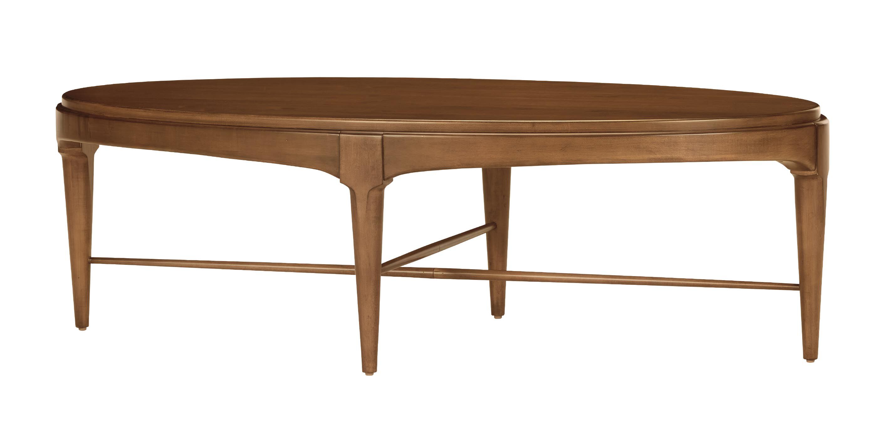 Draper Oval Wood Midcentury Coffee Table_3