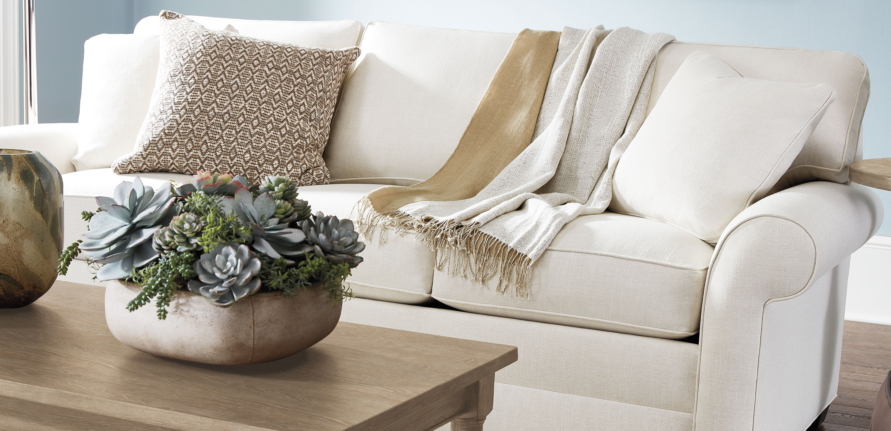 Bennett Roll-Arm Three-Seat Sofa 