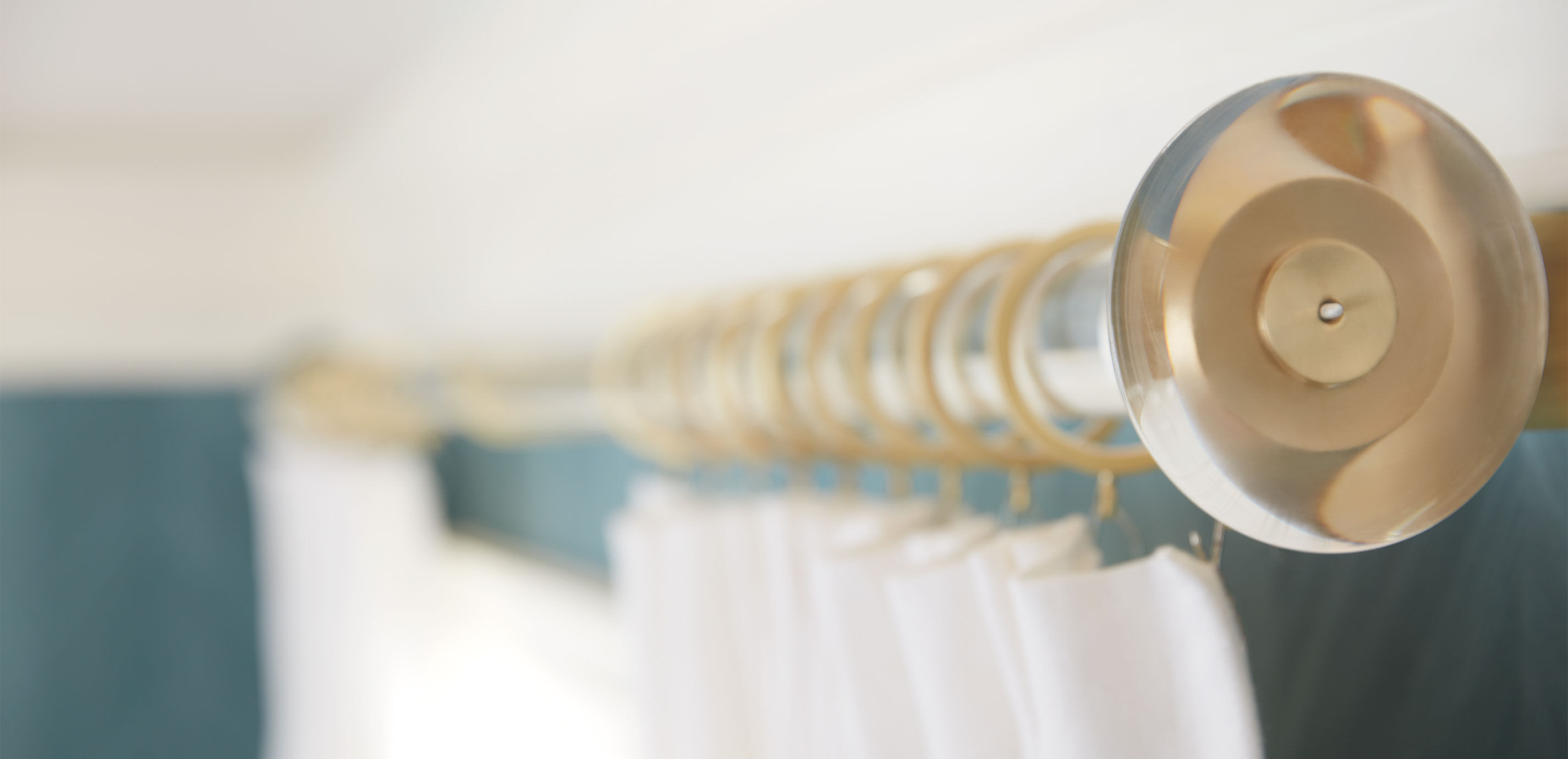 Acrylic Drapery Hardware Set with Sphere Finial_3