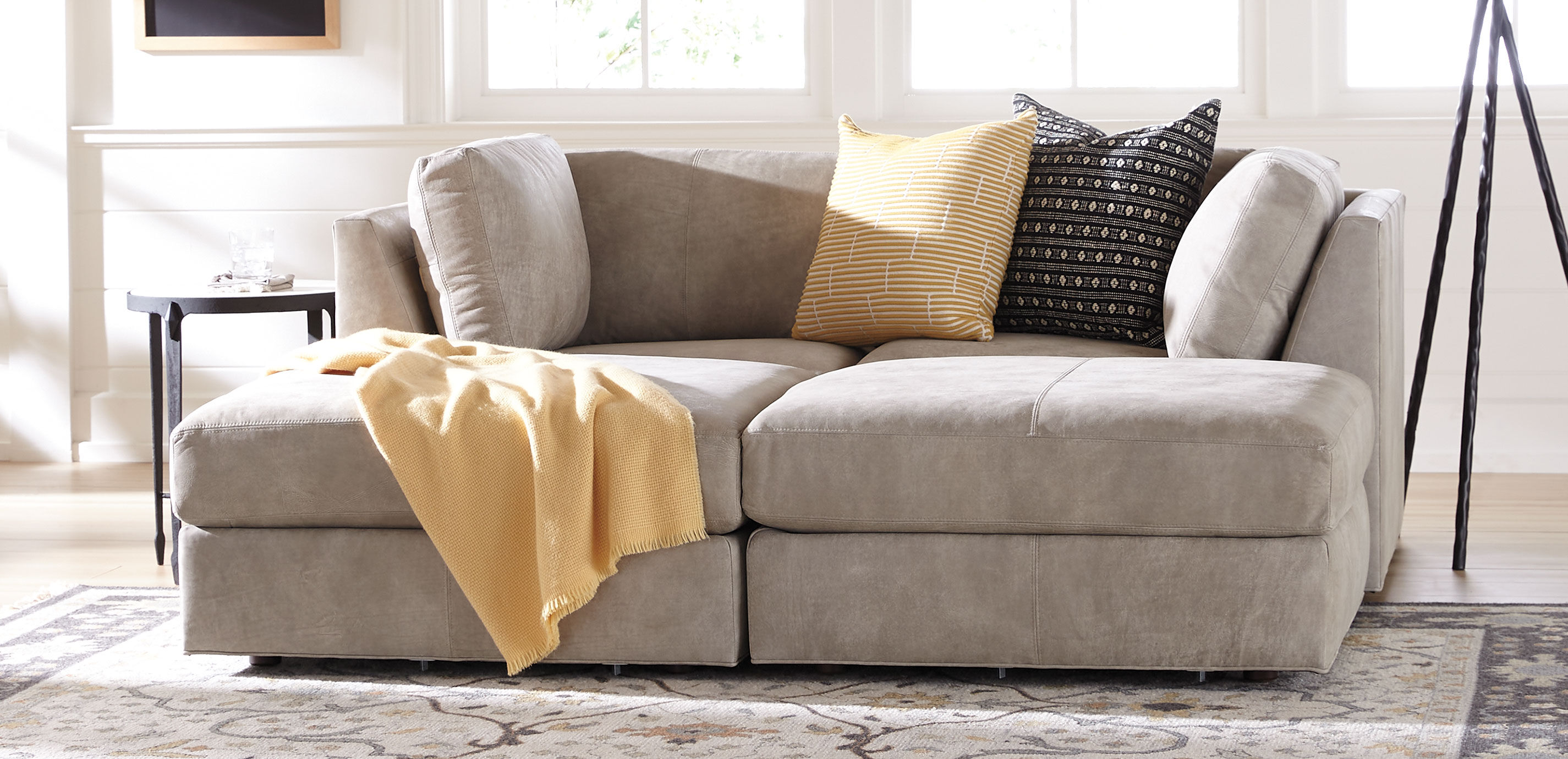 Daydreamer Leather Modular Ottoman_4