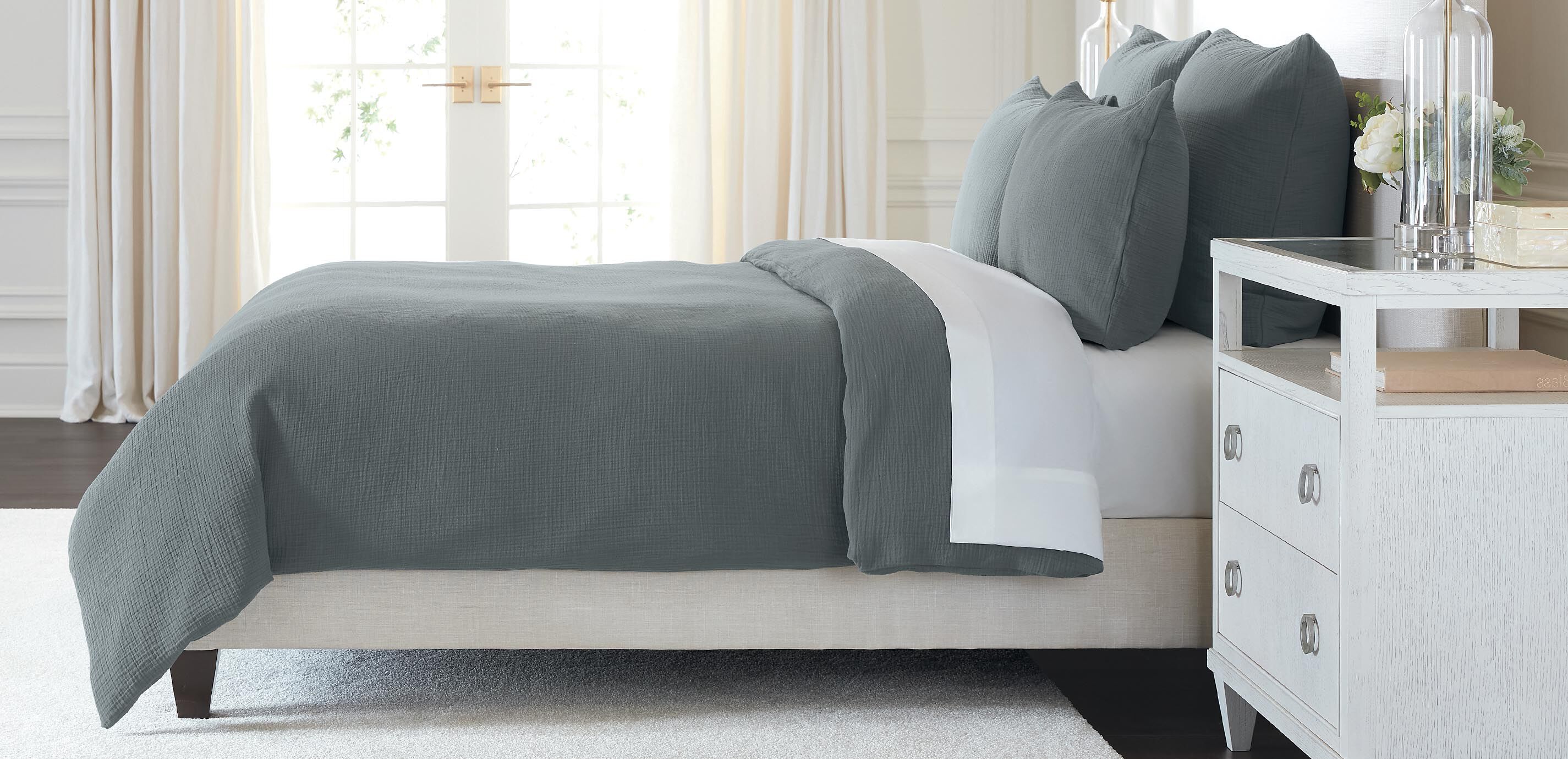 Cotton Gauze Duvet Cover Set_1