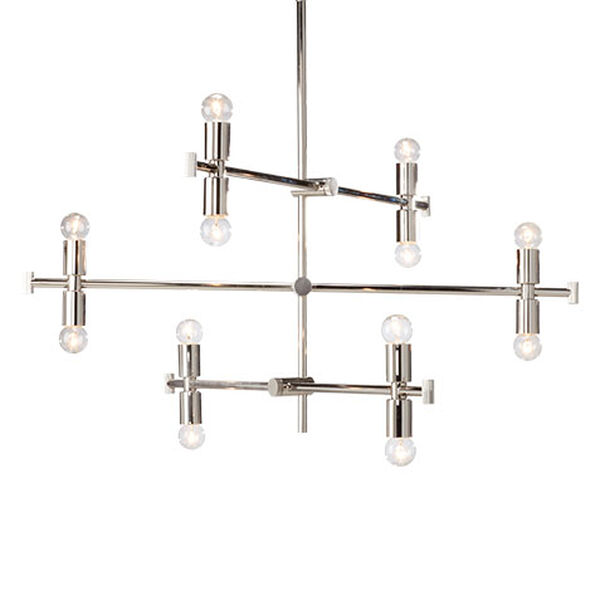 Cullen 12-Light Chandelier, Polished Nickel