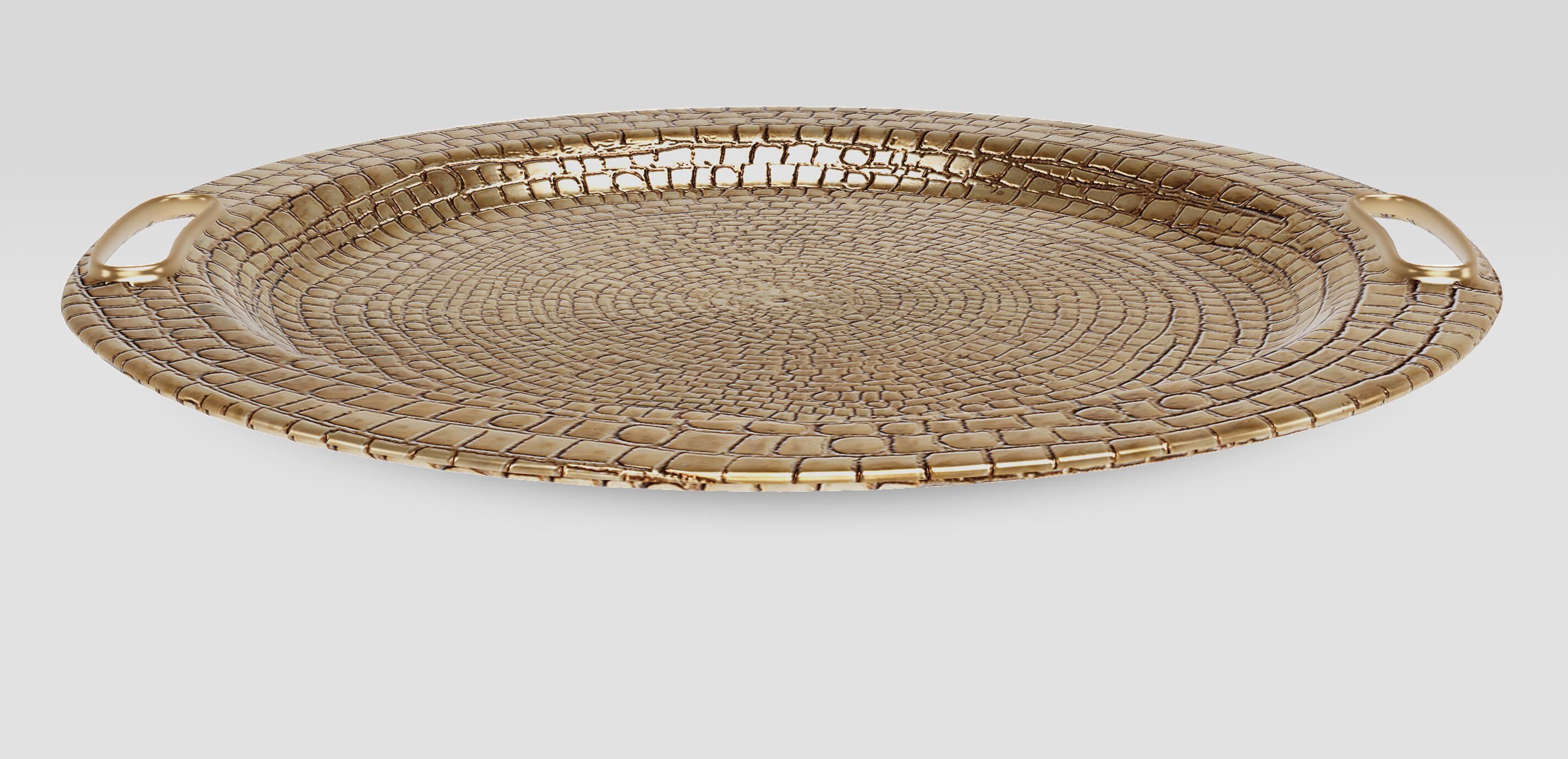 Croco Tray, Brass 1