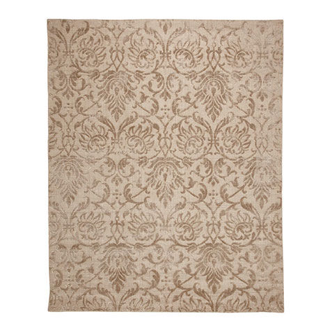 Jacquard Damask Rug, Buff image