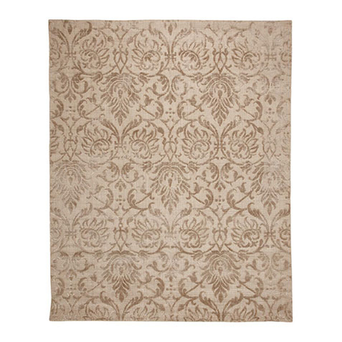 Jacquard Damask Rug, Buff