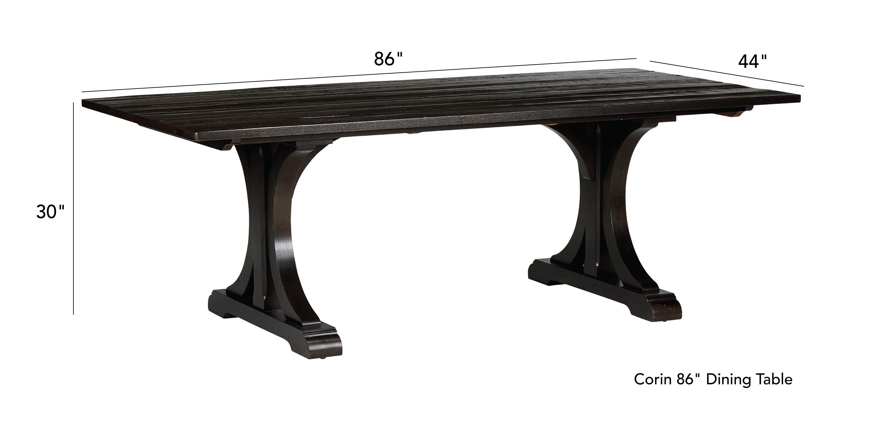 Corin RoughSawn Trestle Dining Table Ethan Allen