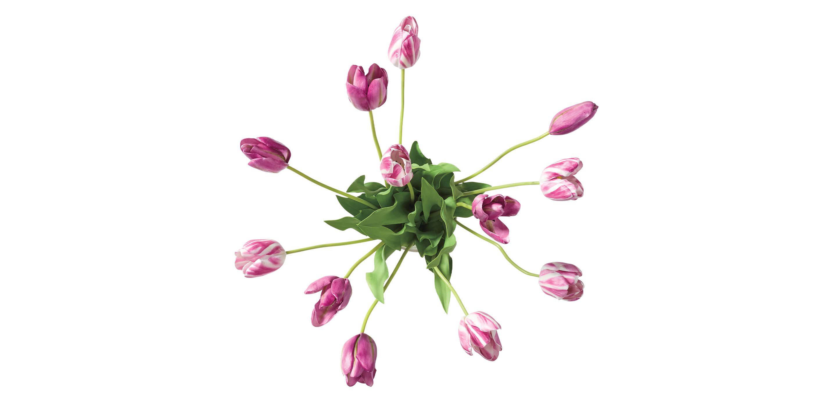 Light Purple Tulip Bouquet in Cylinder Vase_3