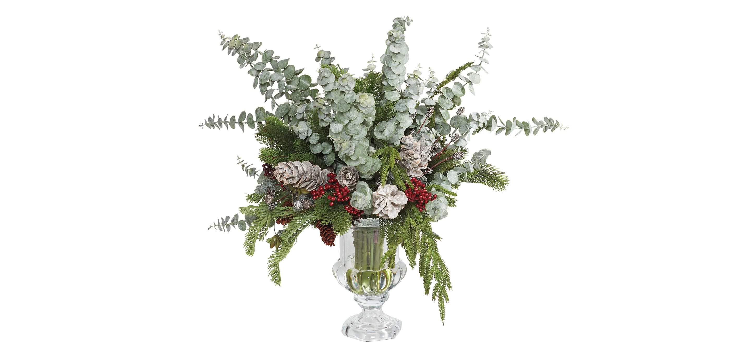 Evergreen & Eucalyptus Holiday Centerpiece