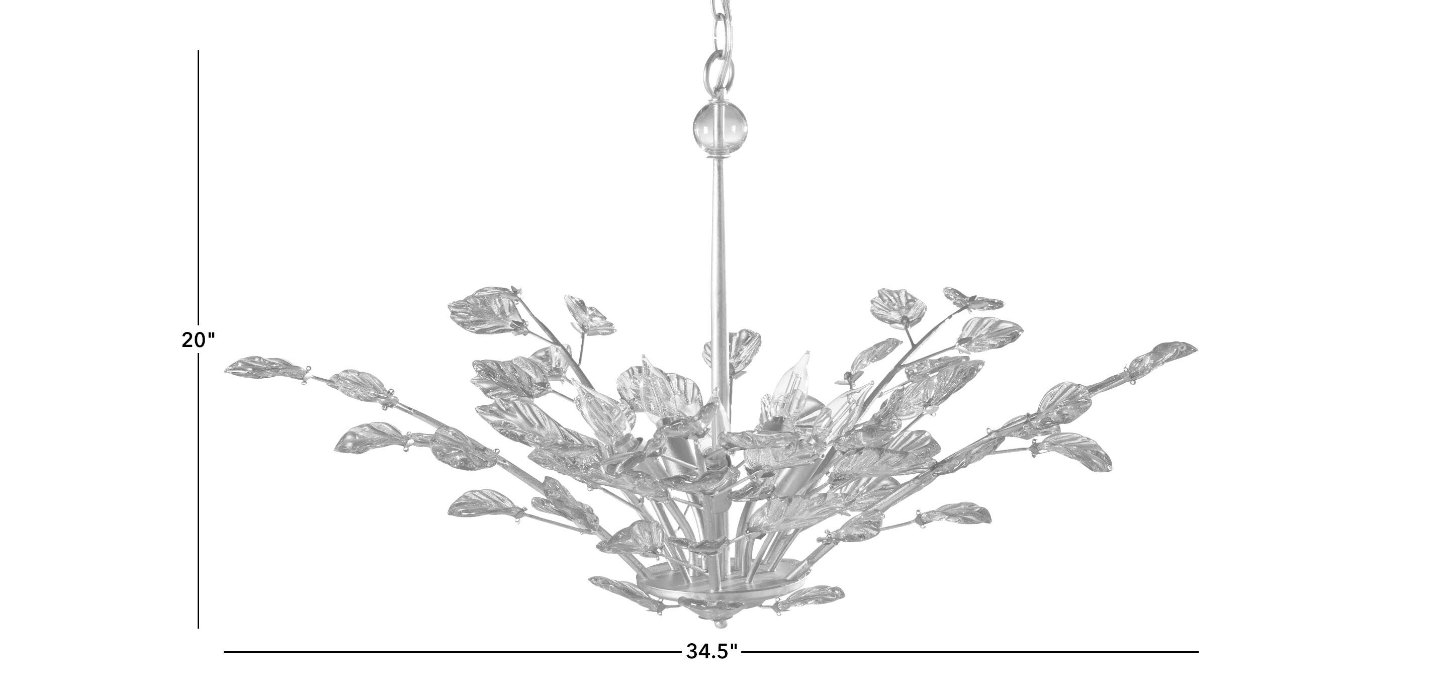 Evelyn Recycled Glass Leaf Chandelier_1