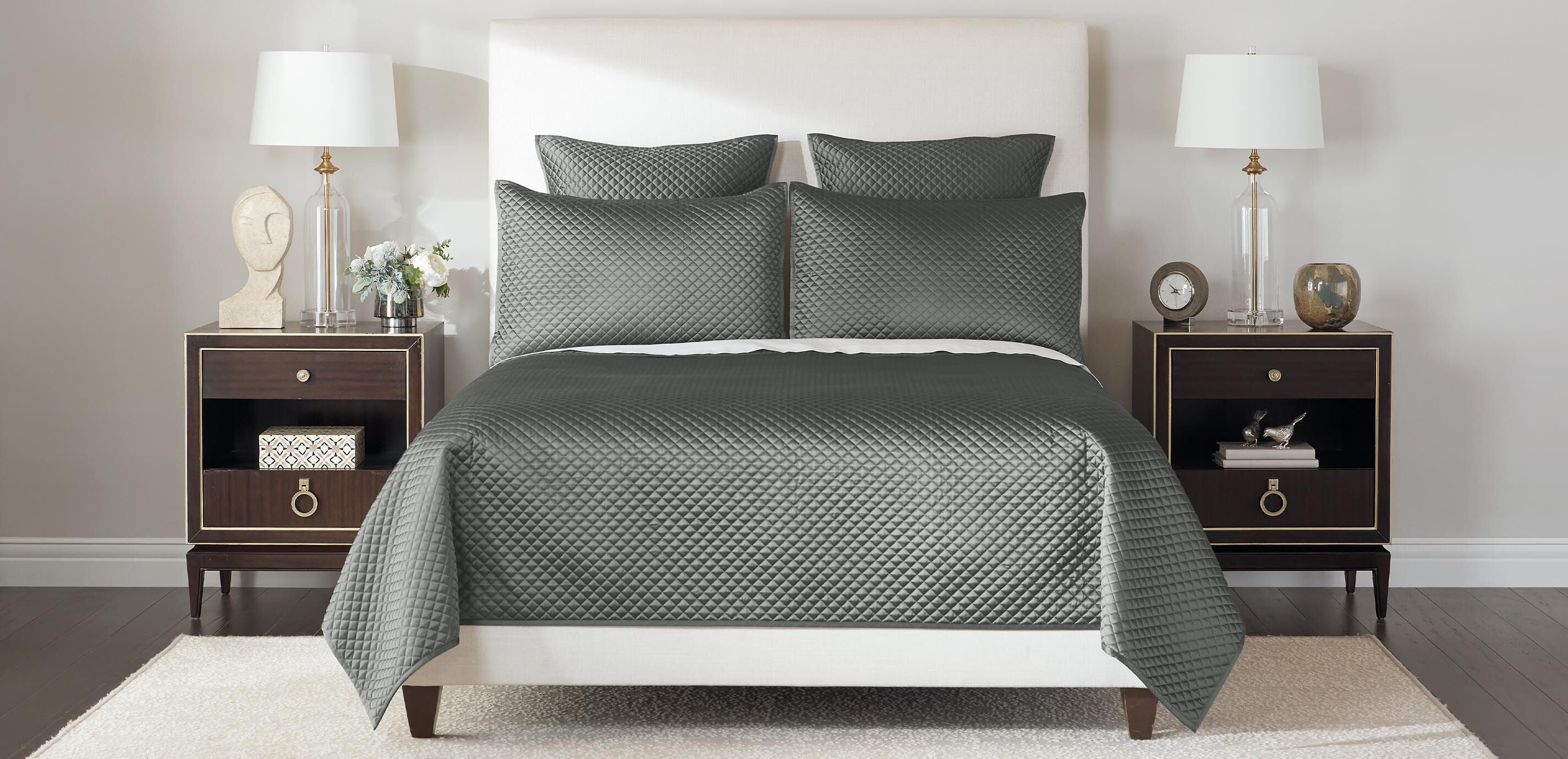 Salena Quilted Coverlet and Shams Set, Eucalyptus