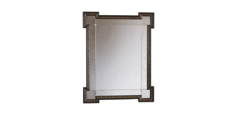 Black Crackle Turret Mirror Mirrors Ethan Allen