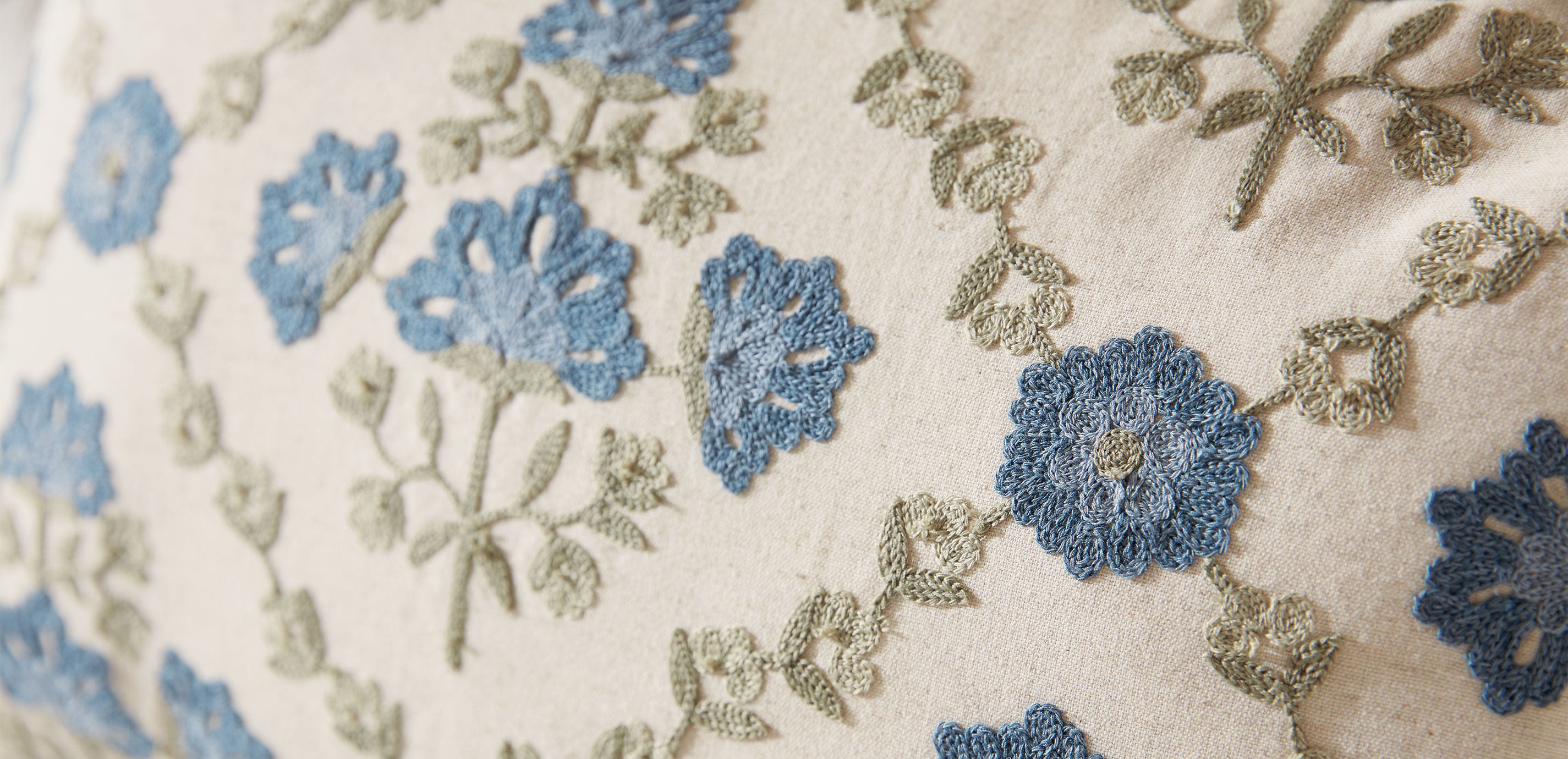 Crewel-Stitch Floral-Pattern Lumbar Pillow_3