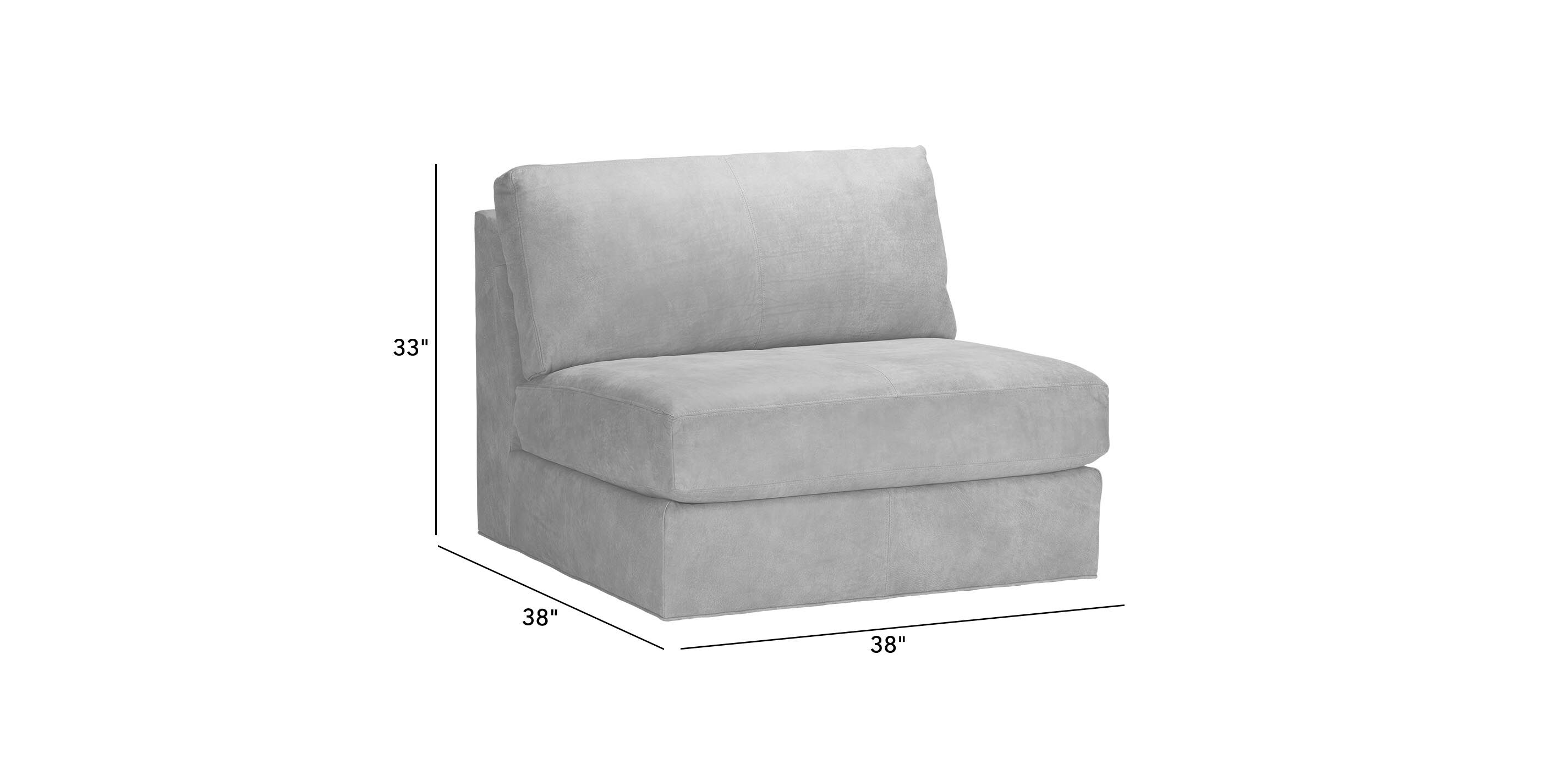 Daydreamer Leather Modular Armless One-Seat_5