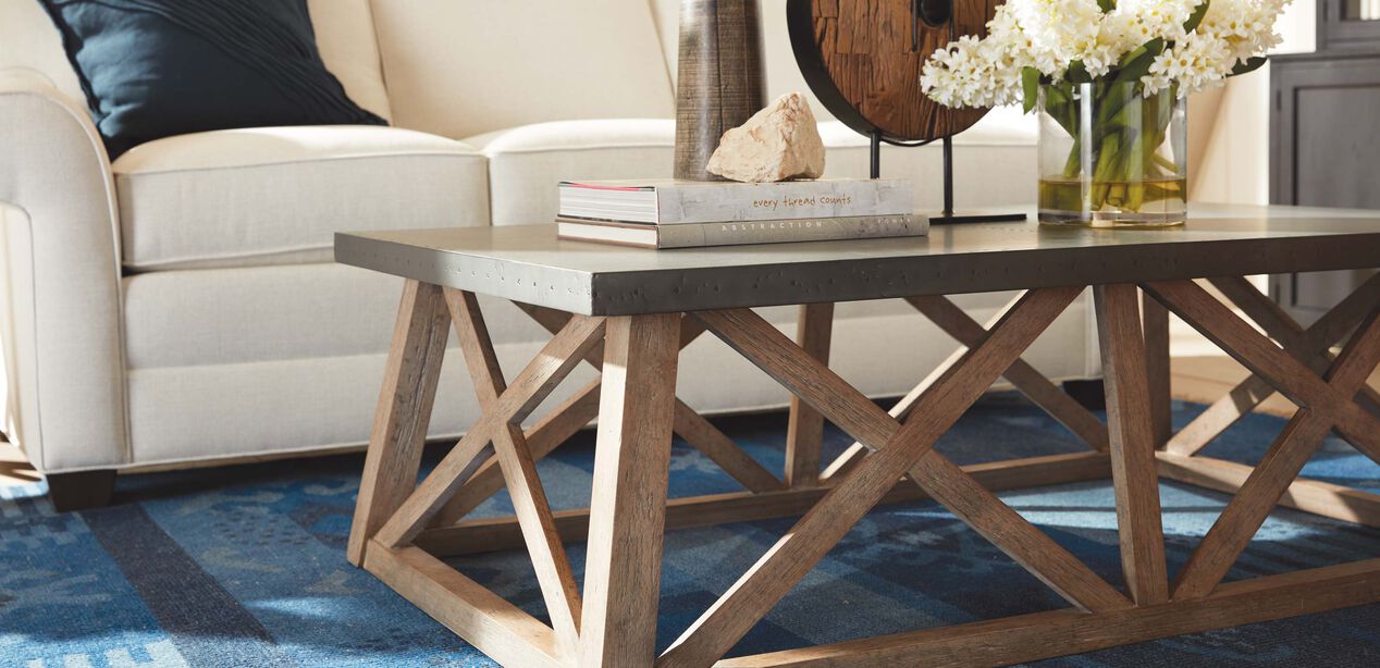 Bruckner MetalTop Coffee Table Coffee Tables Ethan Allen