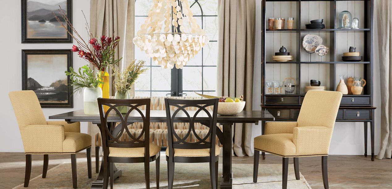 corin trestle dining table  dining tables  ethan allen
