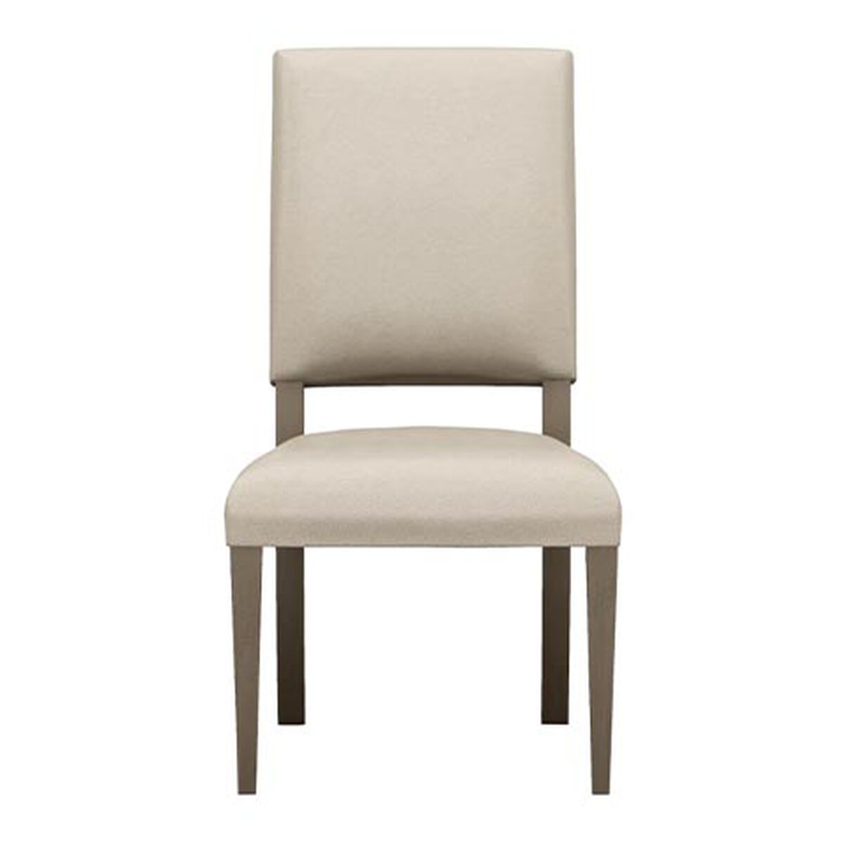 Hadley Leather Dining Side Chair: Square Back, Tapered Leg