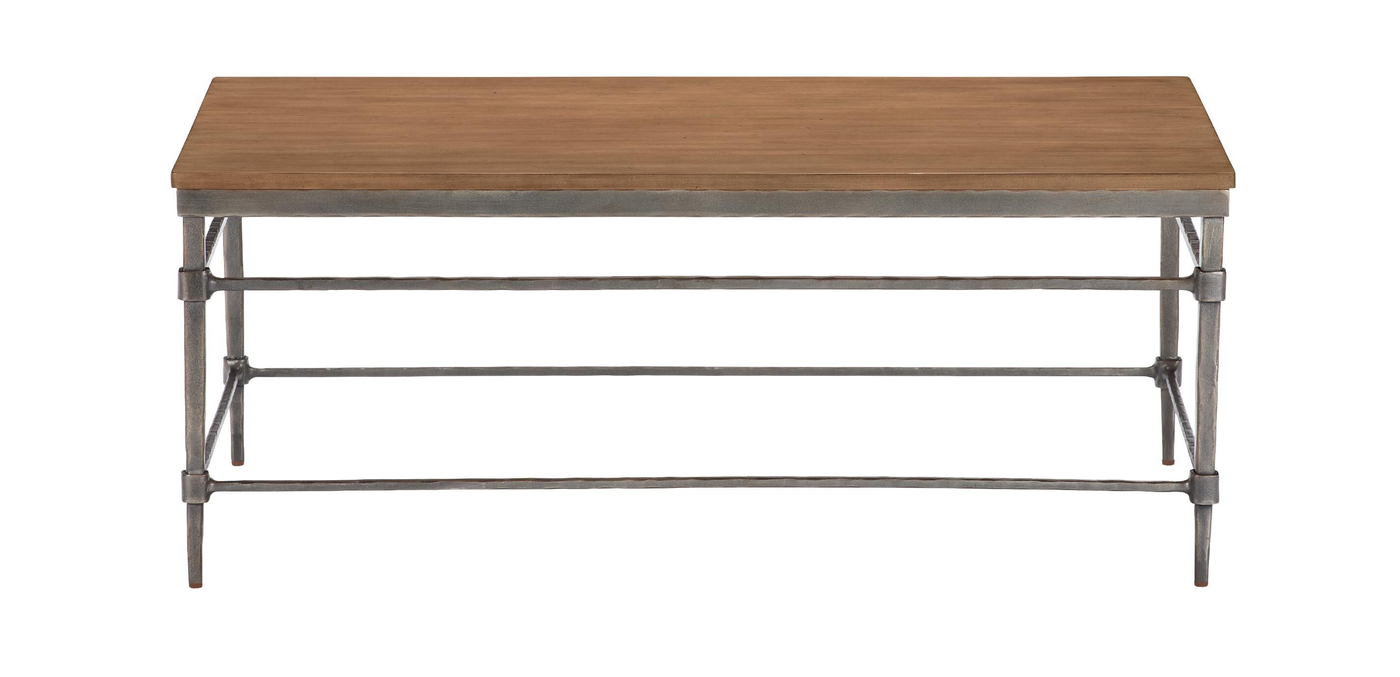 Vida Rectangular Wood-Top Coffee Table