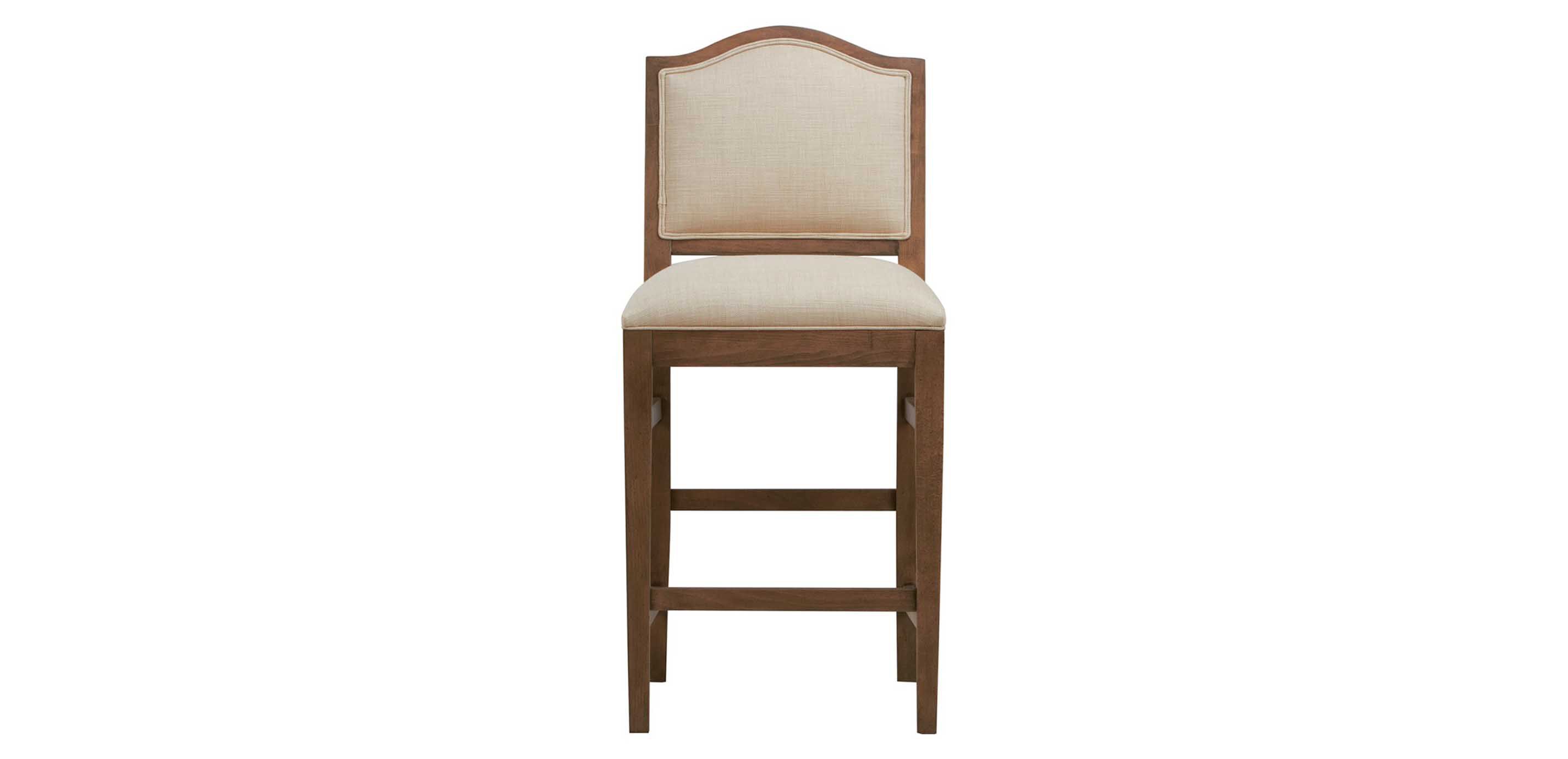 Hayden Counter Stool, Arched Top and Tapered Leg