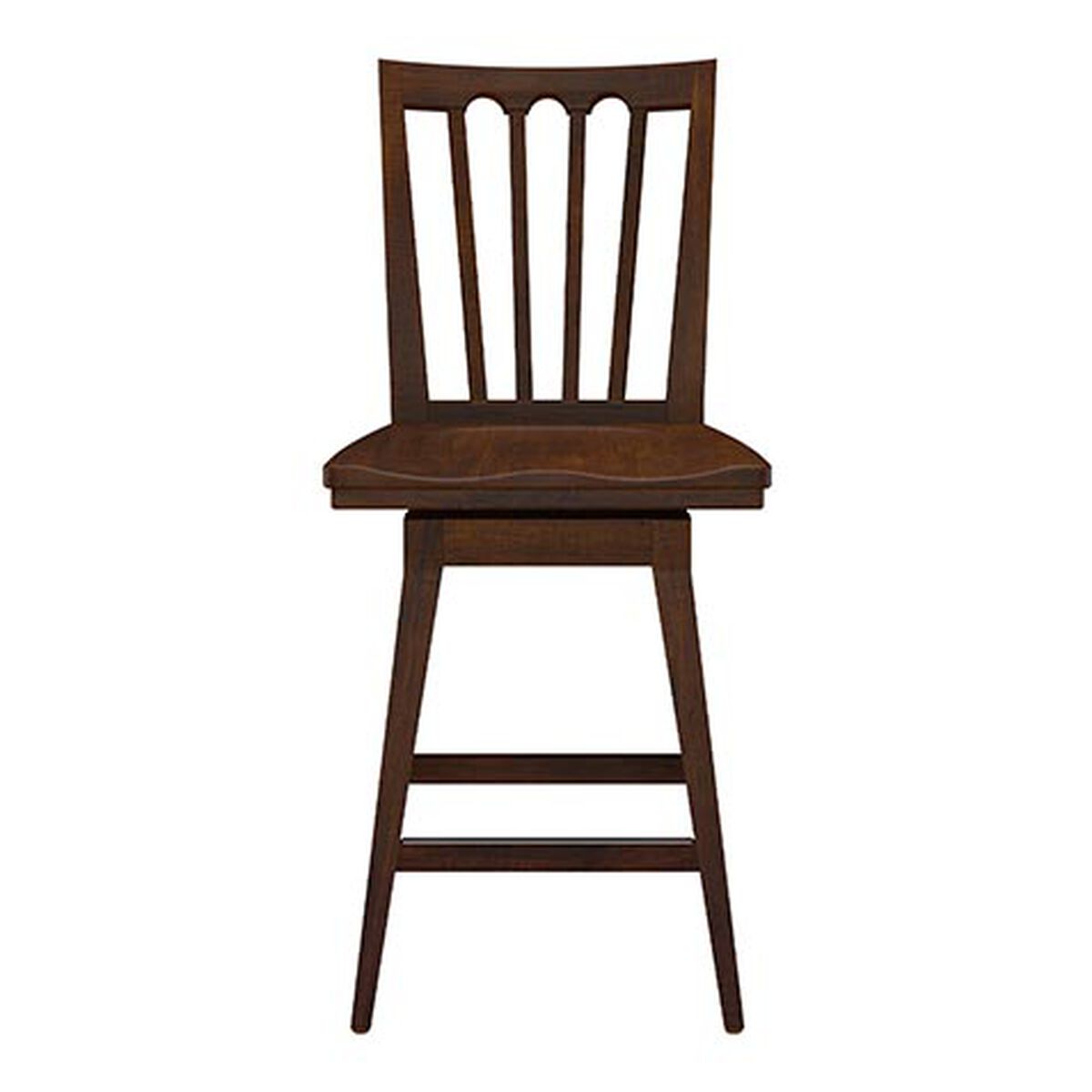Benham Swivel Counter Stool, Wood Seat