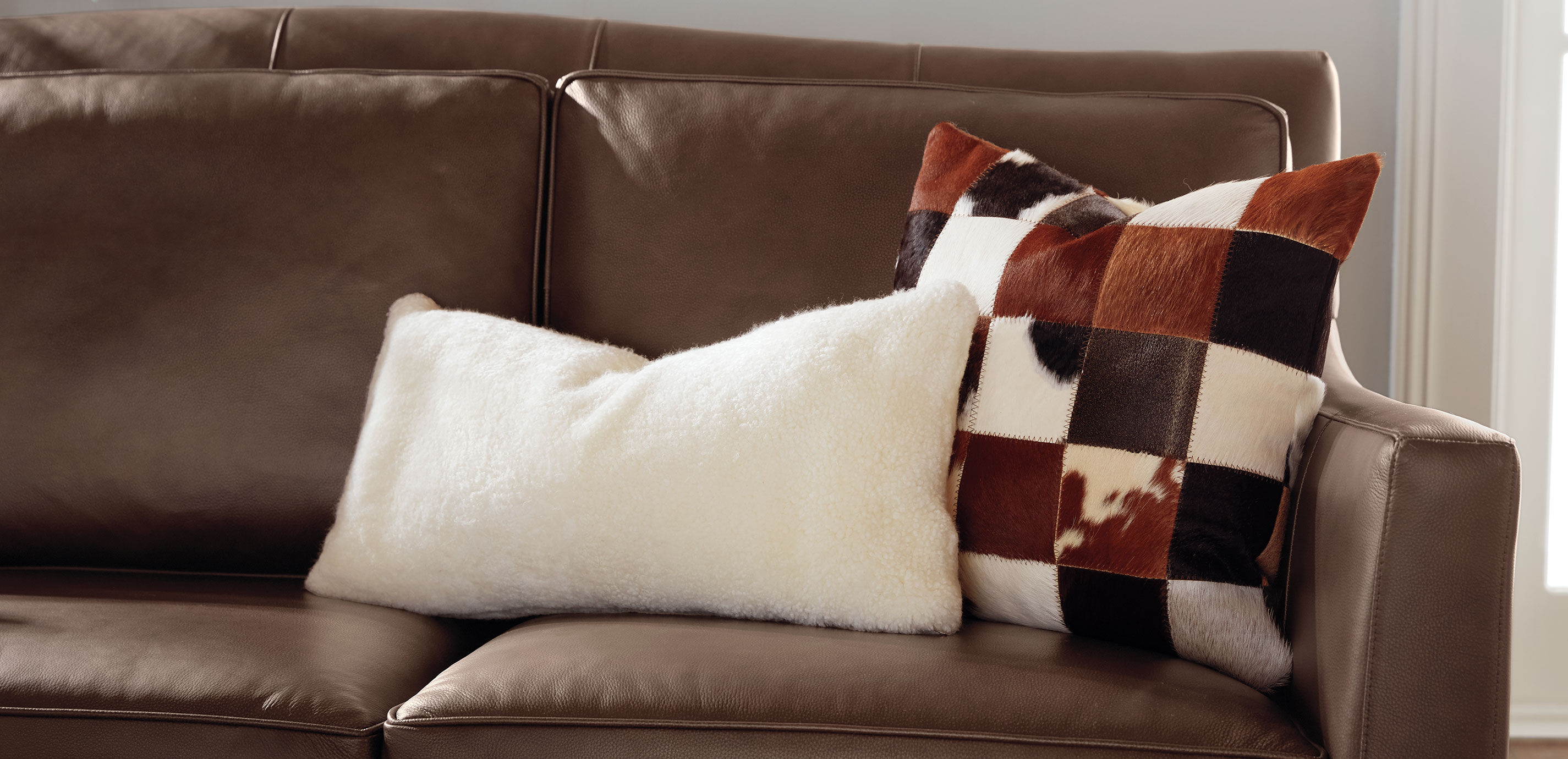 Cowhide Patchwork Pillow_5