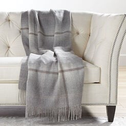 Alpaca Ombré Plaid Throw, Gray Recommended Product