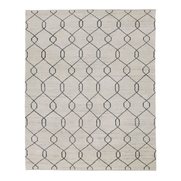 Tulu Trellis Rug, Natural/Black