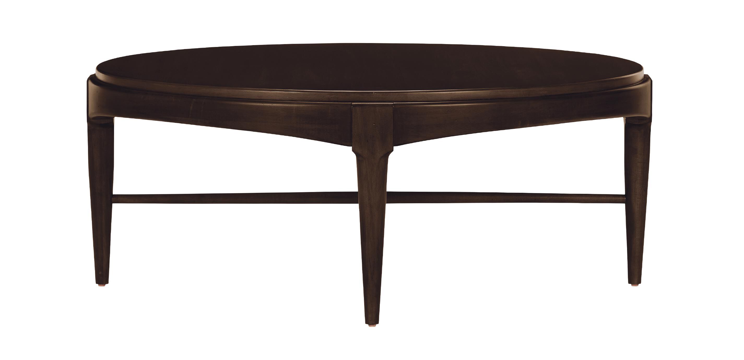 Draper Round Wood Midcentury Coffee Table