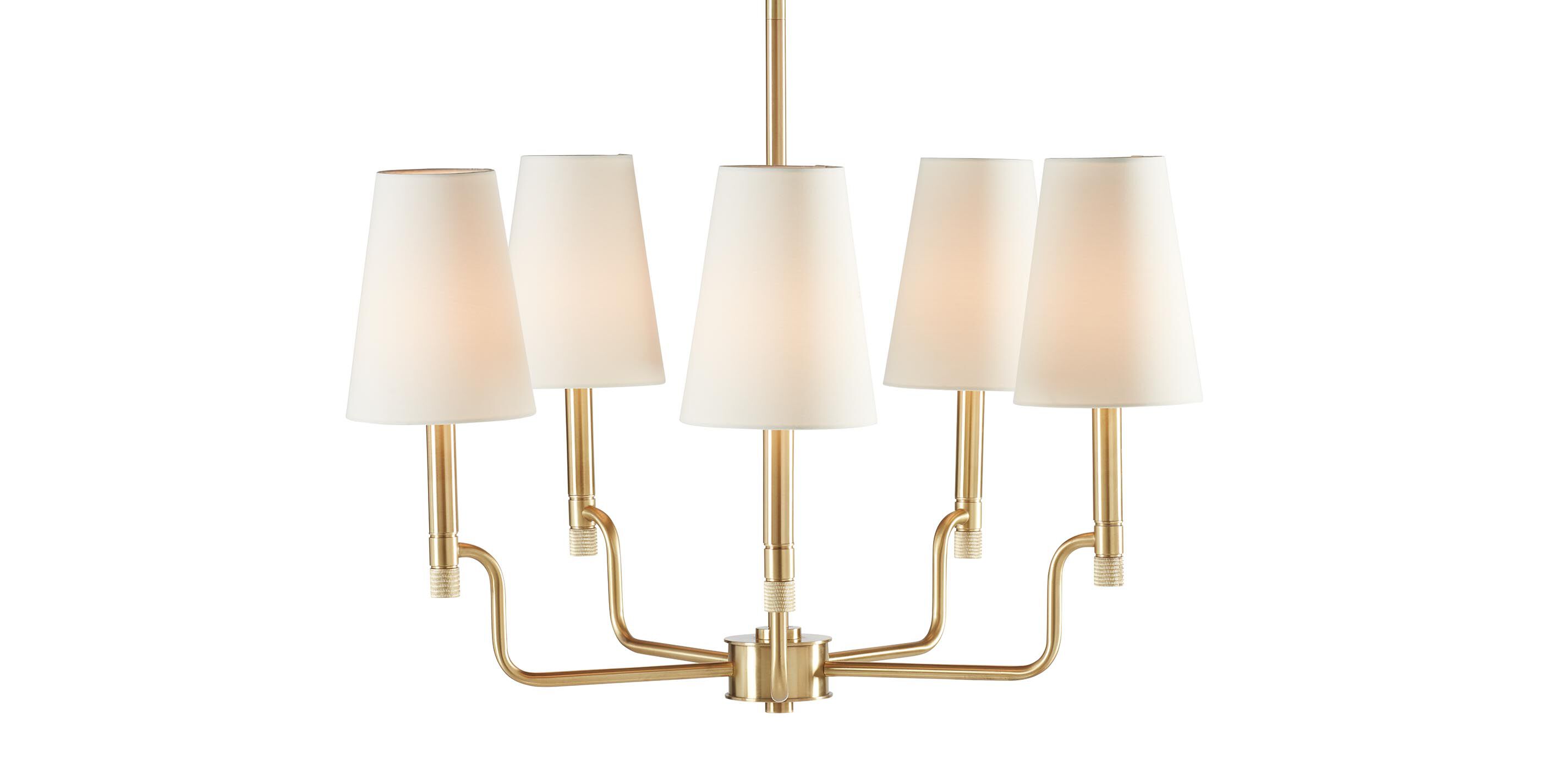 Turnbull Small Chandelier, Polished Brass_1