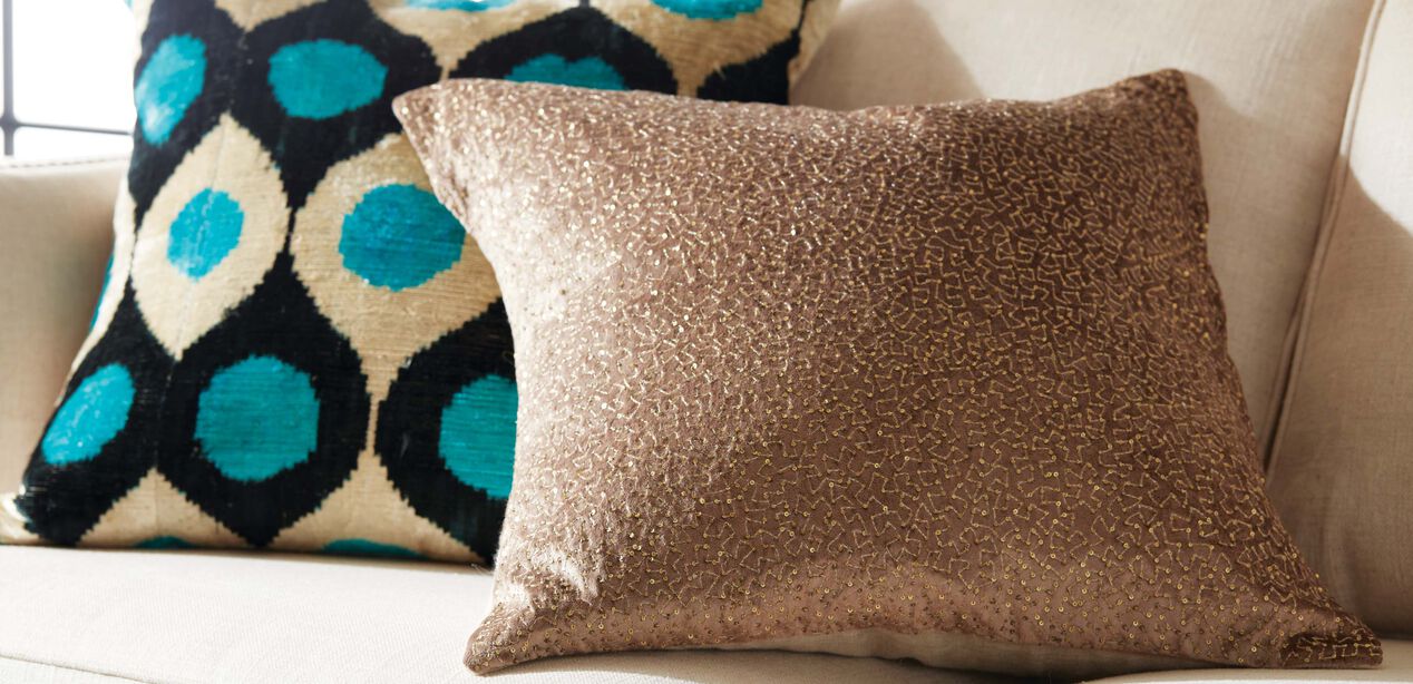 Silk Velvet Pillow, Turquoise Pillows Ethan Allen