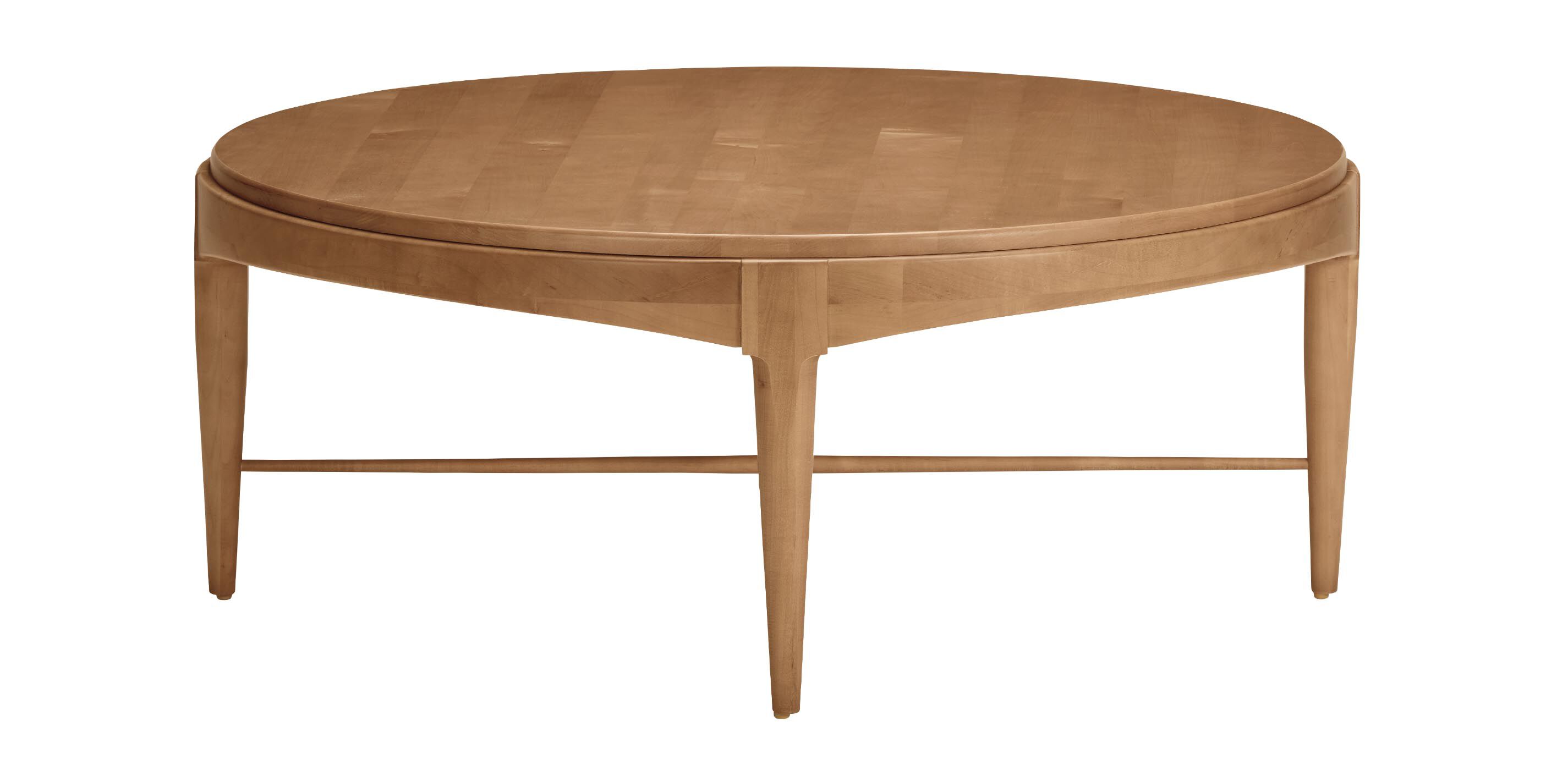 Draper Round Wood Midcentury Coffee Table